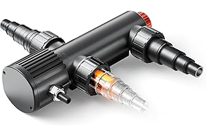 SunSun CUV-209 Teichklärer 1500 l/h / 9 W UVC, Vorklärgerät für Teichfilter & Teichpumpe, Wasserklärer mit UV-Lampe, Lichtfilter zur Algenbekämpfung