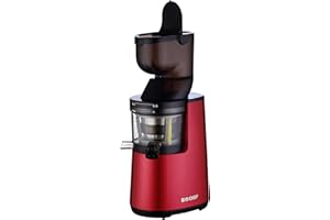 BioChef Atlas Whole Slow Juicer, 250W / 40 RPM, Wide Feed Whole Fruit & Vegetable Juicer - Red