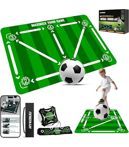 Kit Entraînement Foot Avec Appli – Échelle D’Agilité, 12 Cônes, Chaussettes Antidérapantes, Sac De Transport, Coffret Cadeau Premium
