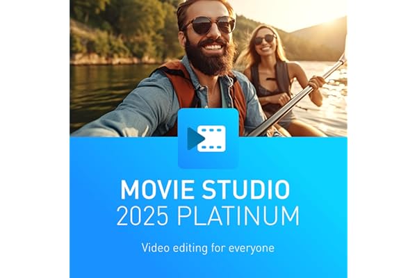 MAGIX Movie Studio 2025 Platinum - Edición de vídeo para todos | Programa de edición de vídeo | Programa de edición de vídeo | para Windows 10/11 PC | 1 PC licencia completa para 2 dispositivos