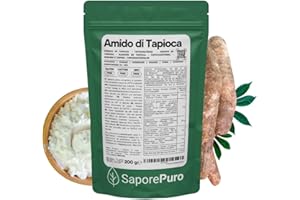 SaporePuro Amido di Tapioca 200 g – Senza Glutine – Addensante Naturale per Creme, Salse, Dolci e Gelati