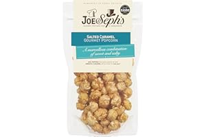 JOE & SEPH'S Joe & Sephs Salted Caramel Popcorn (1 x 80g) | Gourmet Air-Popped Popcorn, 2 Stars-Great Taste Award Winner in 2020, Handmade in UK All Natural Ingredients