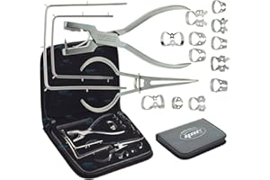 Ynr 16pc Pro Caoutchouc Digue Kit Ainsworth Brasseur à Ailes Dam Pinces Cadre Ce