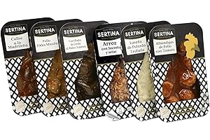 DESDE 1956 SERTINA SABOR A LIBERTAD Sertina Platos Preparados Gourmet Paquete MIX SURTIDO de 6 x 350g - Albóndigas de pollo, Tikka masala, Arroz con Secreto de Cerdo, Lasaña Pularda, Carrilleras de Cerdo, Callos Al Estilo Madrileño.