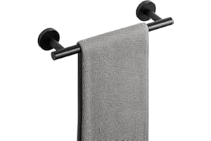 SAYAYO Portasciugamani Bagno Nero Porta Asciugamano 30CM Porta Asciugamani Bidet Porta Salviette da Parete, SUS304 Acciaio inossidabile