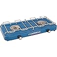 Campingaz Base Camp Compact Gas Stove Multi Cooking Options with 2 Plates, 2 Burners with Power 2 x 1600 Watt for Camping or Festivals, Blue