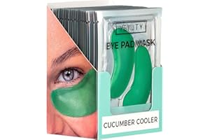 ‎YEAUTY YEAUTY Cucumber Cooler Eye Pad Mask | Pflegeserum aus Gurkenextrakt, Hyaluron , Niacinamiden | kühlen und glätten die Haut | feuchtigkeitsspendend | 25 Stück