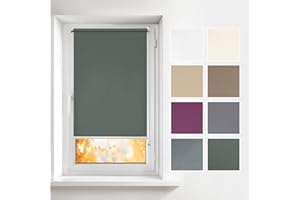 Estika Tende a rullo per interni senza forare - 50 x 150 cm - Tende Oscuranti Avvolgibili - montabile senza fori, privacy temporanea, protezione sole