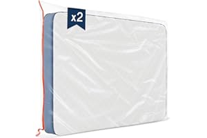 Dreamzie - Coprimaterasso Demenagement con pratica zip - Custodia in plastica portaoggetti materasso - Coprimaterasso 160 x 200 cm (spessore 30 cm) in plastica - Set di 2