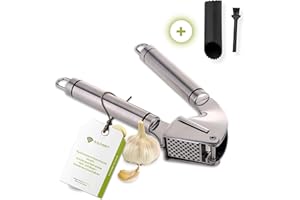 GADGET HERO Spremiaglio professionale lavabile in lavastoviglie con pela aglio in silicone