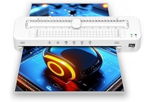 KEJECTOR Plastificadora A3 para A3 A4 A5 A6 A7 con Bolsas laminación, Plastificadora térmica y frío, Plastificadora con Cortador Papel para uso doméstico oficina y escuela