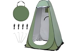 OUUTMEE Tente de Douche Pop Up, Tentes de Toilette Portable pour Camping, Cabine de Douche Camping Anti-UV et Pluie, Tente à Langer pour Randonnée en Plein Air, Plage, Pique-Nique et Pêche