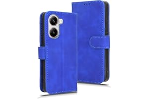 WBWONE Skórzane etui folio do Xiaomi Poco X7 Pro 5G, wysokiej jakości skóra PU, portfel, etui na telefon z [uchwytem na karty] [wewnętrzna powłoka TPU], odporne na wstrząsy etui z klapką, niebieskie