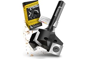 Kasper Solutions Fraises à surfacer à queue de 8 mm - Fraises à raboter professionnelles pour défonceuses et fraiseuses CNC - Fraises à bois robustes - Fraises à queue pour un usinage précis