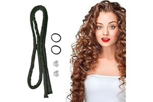 Ruzister Heizloses kleines Lockenstangen Stangen Stirnband, keine Hitze Locken zum Schlafen, kein hitzes dünnes Locken Stirnband für langes Haar und kurzes Haar Schwarz