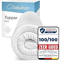Dailydream viscoelastic mattress topper 'Model M' with Memory Foam effect, 90x190x5cm, Edition Standard