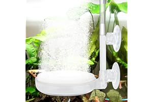 dafuhao Acquario Pietra Porosa con Valvola di Controllo E 2 Ventose Ossigeno Acquario Bubble Stone Diffusore di Ossigeno per Acquario Ossigeno Pietra per Fish Tank per Pesci Acquario Pompa