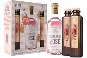 FERDINAND´S Ferdinand's | Rosé Aperitif | Perfektes Sommergetränk mit Rhabarber und Holunderblüte | Mit Le Tribute Pink Grapefruit Soda | 500ml + 2 x 200ml | 17% vol.