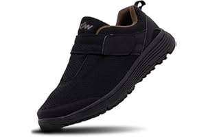 DIAWIN Scarpe per Diabetici Uomo - Velcro Senza Cuciture - Scarpe Pianta Larga Extra Profonde – DW Scarpe in 3 Larghezze - Hallux, Piedi Gonfi