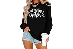 VVNTY Christmas Sweatshirt for Women Merry Christmas Jumpers Ugly Festive Xmas Pullover Tops
