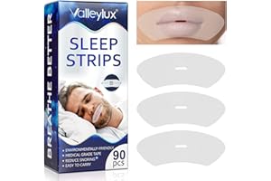 Valleylux 90Pcs Mouth Tape (85mm) - Mouth Tape for Sleeping, Effective & Long-Lasting Anti Snoring Mouth Strips for Better Nasal Breathing, Improve Sleeping Quality and Instant Snoring Relief