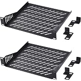 GeeekPi DeskPi RackMate Accessories 10 Inch 1U Rack Shelf 1U Server Rack Shelf Vented Rack Mount Cantilever Tray for 10 Inch