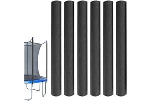 Gusengo 6 Pièces Tube en Mousse, Housse en Mousse pour Poteau De Trampoline, Manchon De Tube De Protection De Sécurité, Accessoires De Remplacement De Tubes en Mousse pour Poteaux De Trampoline Noir