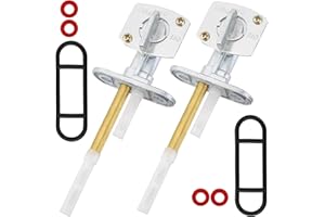 QAZAKY Pack-of-2 Fuel Gas Tank Petcock Valve Switch Compatible with Suzuki LT80 Quadsport 80 Quadrunner 160 Ozark 250 King Quad 300 LTZ250 LTZ400 LTF250 LTF250F LT160 E LTF160 LTF300 F LTF4WDX Quad