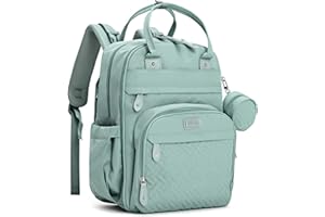 BabbleRoo Sac à Langer Bébé, Sac à Dos à Langer Grande Capacité Déperlant – 17 Poches, Tapis à Langer, Étui à Sucette Amovible, Sangles Poussette, Sac de Voyage Unisexe