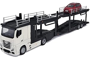 Bburago - Camion avec Voiture Camion réaliste avec Voiture à l'échelle 1:43 (Choix aléatoire Parmi Les modèles Disponibles), Licence Officielle, âge recommandé 3+ Ans