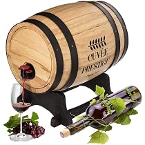 Distributore Di Vino A Botte Di Legno BISTROT KV7166 - Capacità 5 Litri, 27x21x26 Cm, Per Casa O Locale