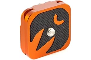 3 Legged Thing QR4 – 38 x 38 mm Arca-Swiss Compatible Quick Release Plate (QR4-EQ) – Compact Tripod Mounting Plate with Rubber Grip