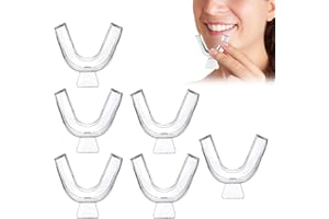 MEKEET 8PCS Transparent Thermoplastic Teeth Whitening Mouth Tray Set for Bleaching, Grinding and Protection