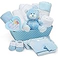 Baby Box Shop - 17 Baby Boy Gifts Newborn Ideal for Baby Baby Shower Shower Gifts Gifts & Christenings with New Baby Essentials for Newborn Boy and Plush Blue Teddy Bear