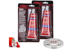 songyea Dichtmasse Motor, Auspuff Dichtmasse, Zylinderkopfdichtung Dichtmittel, Dichtsilikon Dichtungsmasse, Kühlerdichtmittel,Getriebe Motor Dichtung Ölwanne für Autos Motorräder Reparatur (Rot)