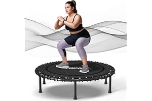 B BCAN 'BCAN 450LBS/550LBS Foldable Mini Trampoline, 40''/48'' Fitness Trampoline with Durable Bungees, Stable & Quiet Exercise Rebounder for Adults,Great Mini Trampoline for Indoor/Garden Workout - 2'