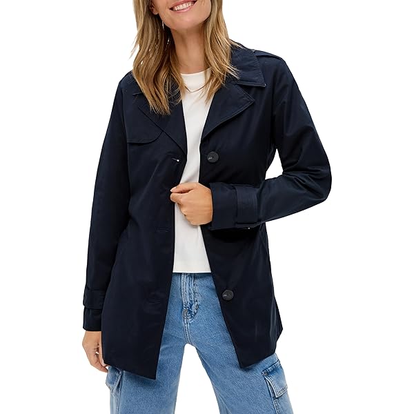 s.Oliver MIT GÜRTEL IM SLIM FIT - Trenchcoat - wollweiß/crème
