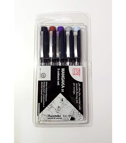 Set Penne Per Manga Zig Cartoonist Mangaka - 8 Pezzi Con Inchiostro Nero E Punte Diverse - Impermeabili E Resistenti Alle Sbavature - 4