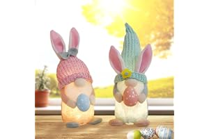 SONGLYPIAN Gnomi Pasqua Set, 2 Pezzi Decorazioni a forma di gnomo pasquale, Gnomo Pasquale in Peluche Con Led, Decorazione Festa Forniture, Casa Interno, Decorazioni Pasqua Gnomo, Bambole Di Peluche Fatte a Mano