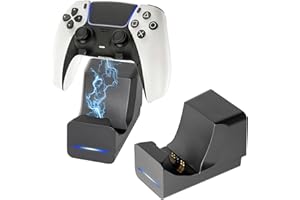 sciuU Wall Mount Charging Station compatible with DualSense PS5 & EDGE Controller, Gamepad Charger Dock with with RGB Indicator and 1m USB Type-C Cable - 2pcs