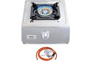 NJ THE RIGHT CHOICE NJ NGB-100 Camping Gas Stove - 1 Burner Portable Cooker Wok LPG
