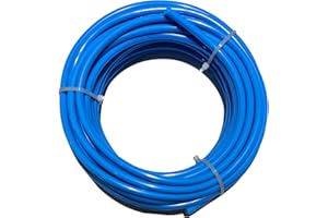 HUAZIZ 12m Pneumatic Azul Manguera Aire Poliuretano, Aire de PU Tubo Manguera, 10 mm(Diámetro Exterior) x 6,5 mm(Diámetro Interior)
