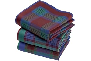 Näsdukar för män premium 100 % kammad bomull - 45 cm x 45 cm - 3 stycken - modell S38