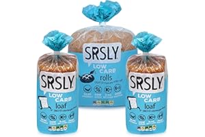 SRSLY Low Carb Keto Bread Bundle | 0.7G Carbs & 43 Kcals Per Slice | 2G Carbs & 130 Kcals Per Roll | Freshly Baked Light & Fluffy | Low Calorie | High Protein | 2 Sliced Loaves & 4 Rolls