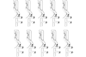 GAAINES 10Pcs Roman Blind Clips, Clear Plastic Venetian Blind Clips, Easy-to-Use Vertical Blind Clips, Hidden Channel Valance Clips, Blind Accessories Parts, for Valances with Grooved Back