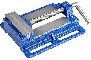 VEVOR Étau de Perceuse à Colonne, Largeur de Mâchoire 101,6 mm, Étau d'Établi de Perçage Portable en Fonte Robuste, avec Base Fendue, pour Travail du Bois, Perçage du Métal, Fraiseuses, Bricolage