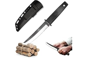 YOUR LIVING ART Couteau de chasse de haute qualité en acier inoxydable | Lame de type Tanto | Manche antidérapant | Fourreau en Kydex | Robuste et polyvalent | Outdoor, Survival, Camping