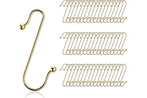 MOCRAFT 60 Stück Gold Kugelaufhänger Weihnachtsbaumanhänger S Haken,Schnellaufhänger für Christbaumkugeln Weihnachtsbaum Dekoration