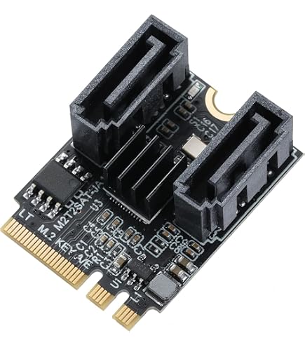 Carte Adaptateur M.2 Vers SATA3.0 6 Ports ASM1166 - Extension Disque Dur PCIe 3.0 6 Gbps