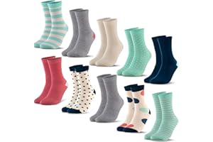 Occulto Calzini Colorati Bambino e Bambina Pacco da 10 (modello: Estilo)